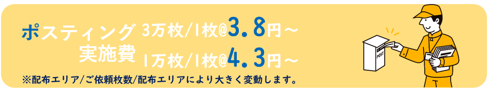 【Qポス】ポスティング価格目安