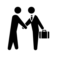 ビジネス握手ピクトグラム