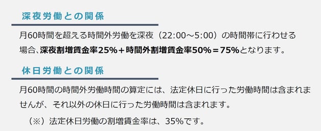 厚生労働省 残業代割増賃金率改定2 深夜休日労働